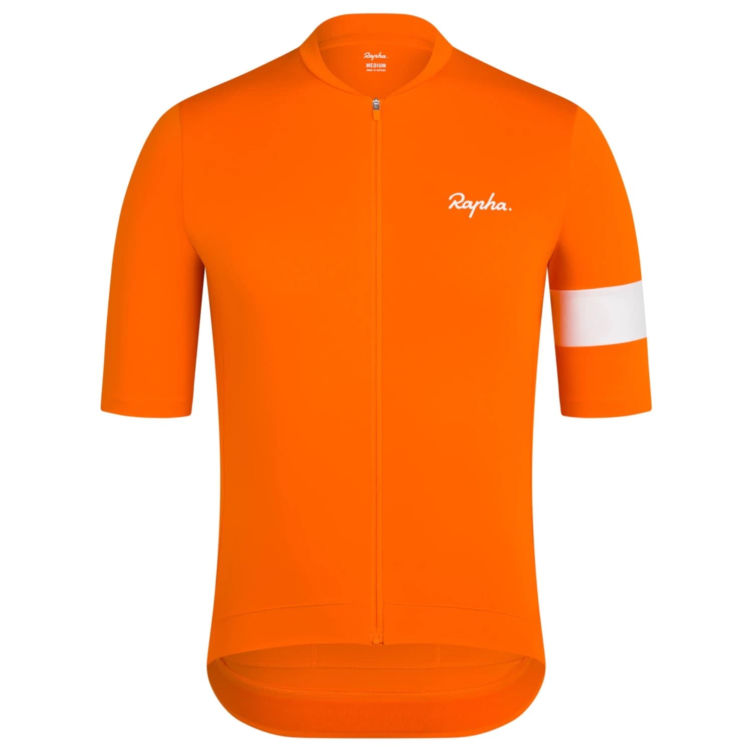 Мъжка фланелка с къс ръкав за колоездене Rapha Core Jersey Cycling jersey - Bright Orange / White