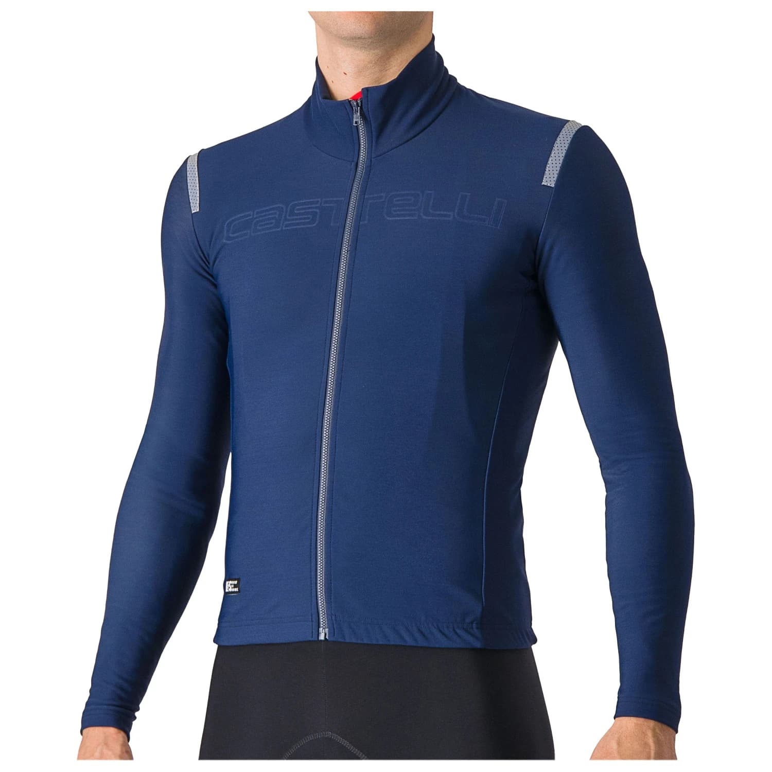 Мъжка фланелка с дълъг ръкав за колоездене Castelli Tutto Nano Ros Jersey Cycling jersey - Belgian Blue