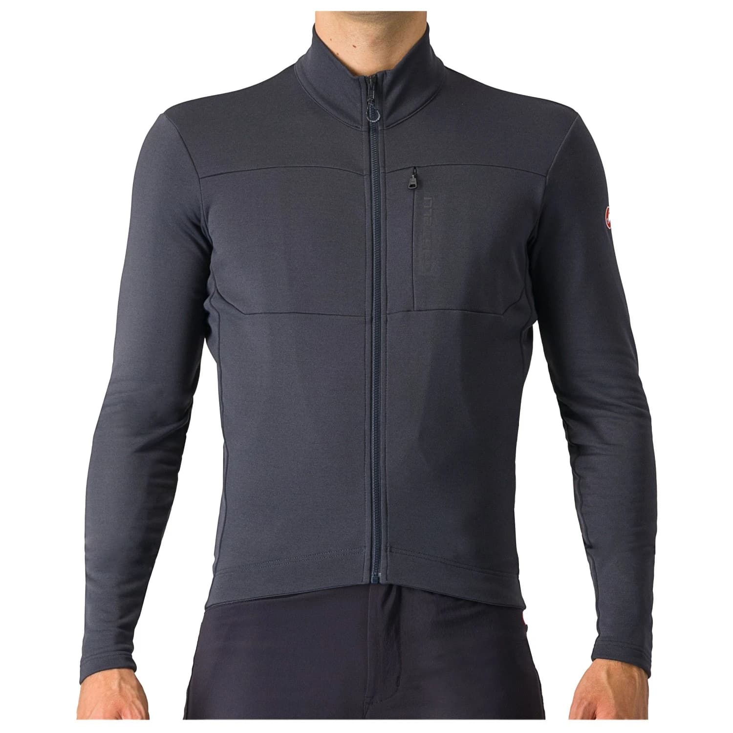 Мъжка фланелка с дълъг ръкав за колоездене Castelli Unlimited Trail 2 Jersey Cycling jersey - Dark Grey