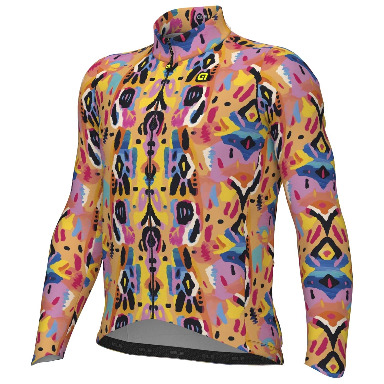 Мъжка фланелка с дълъг ръкав за колоездене Alé Special Edition Tribal L/S Jersey Cycling jersey - Orange