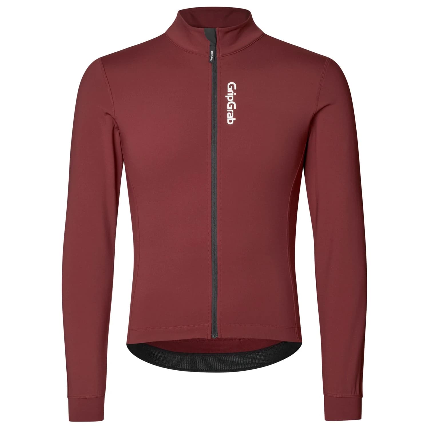 Фланелка с дълъг ръкав за колоездене GripGrab Ride Thermal Long Sleeve Jersey Cycling jersey - Dark Red