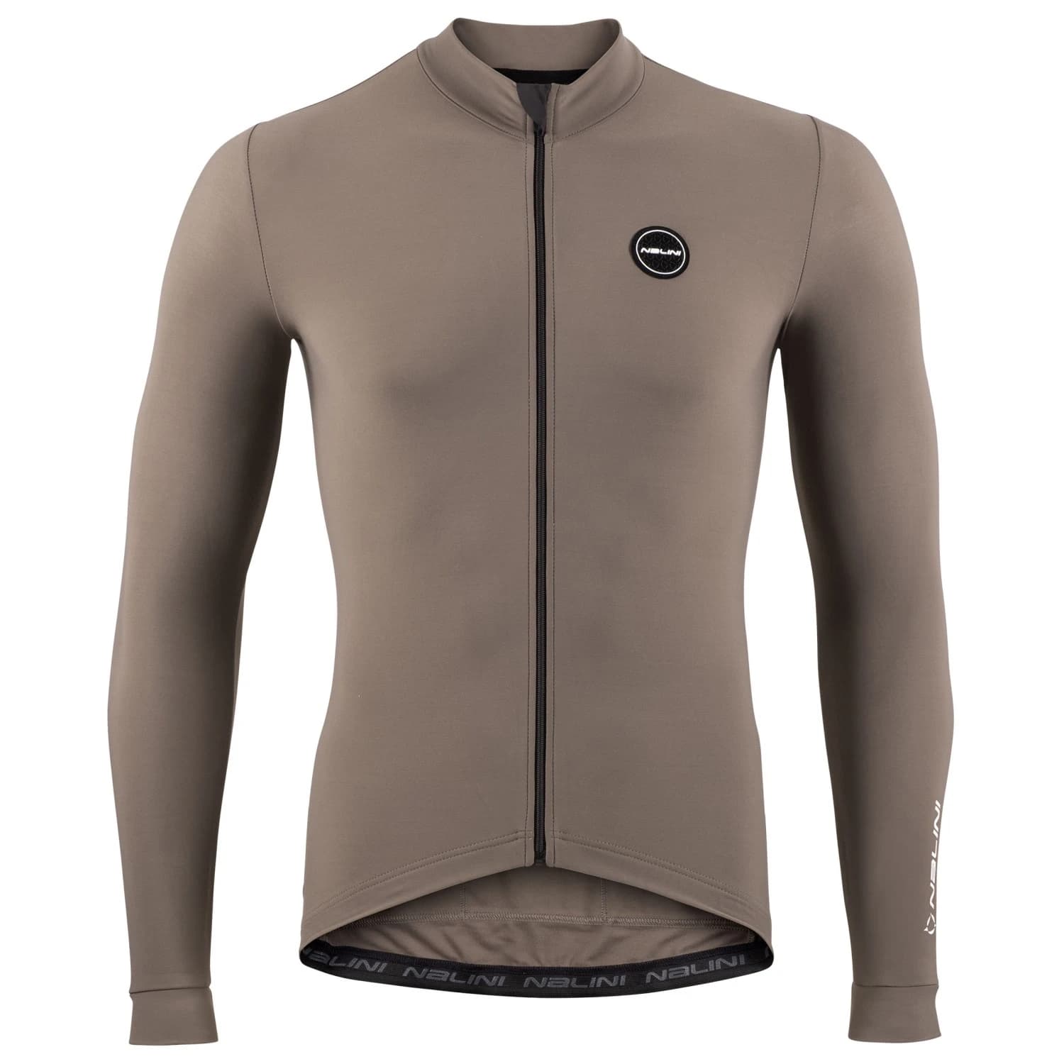 Фланелка с дълъг ръкав за колоездене Nalini New Soft Wrap L/S Jersey Cycling jersey - Brown Bark