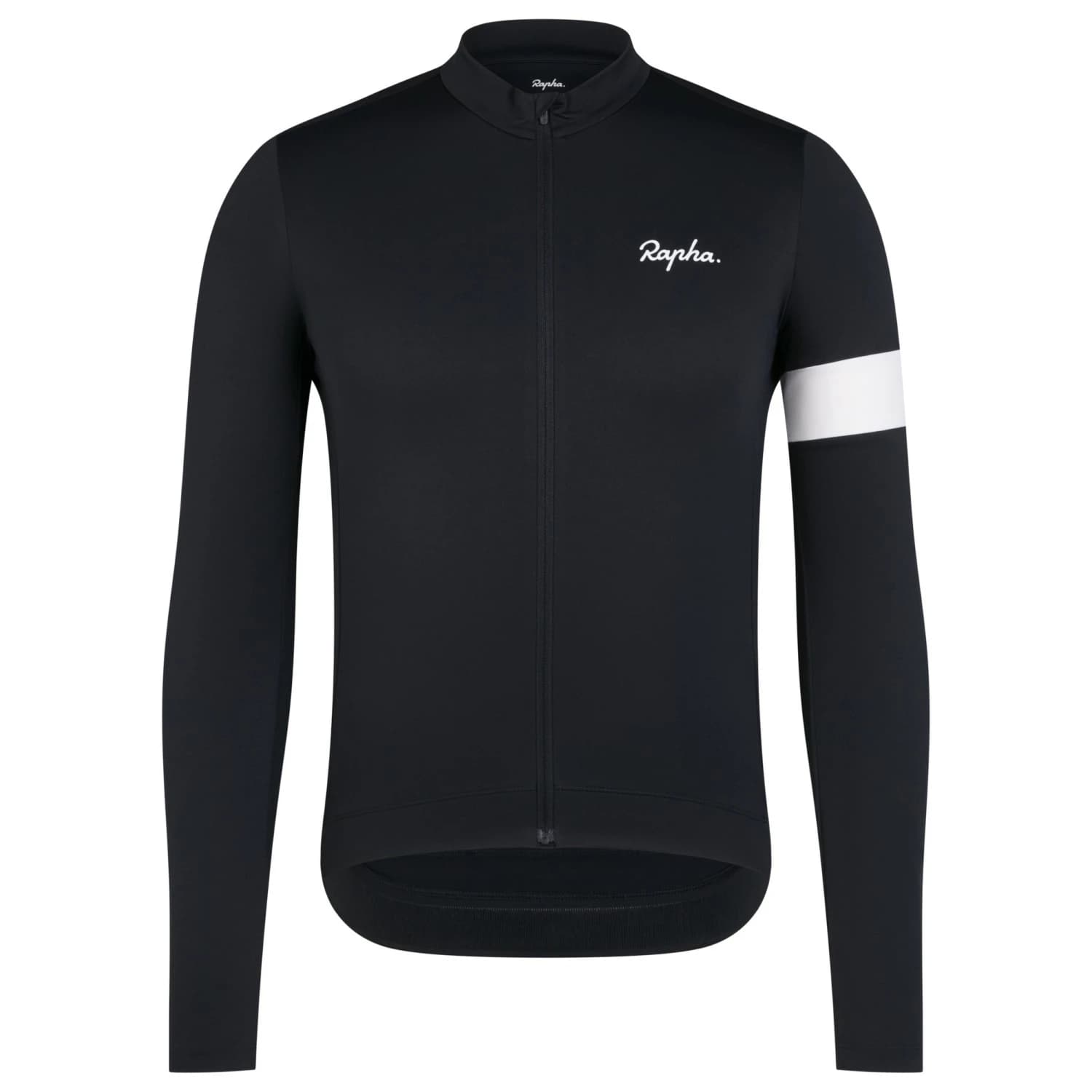Мъжка фланелка с дълъг ръкав за колоездене Rapha Core Thermal Long Sleeve Jersey Cycling jersey - Black / White