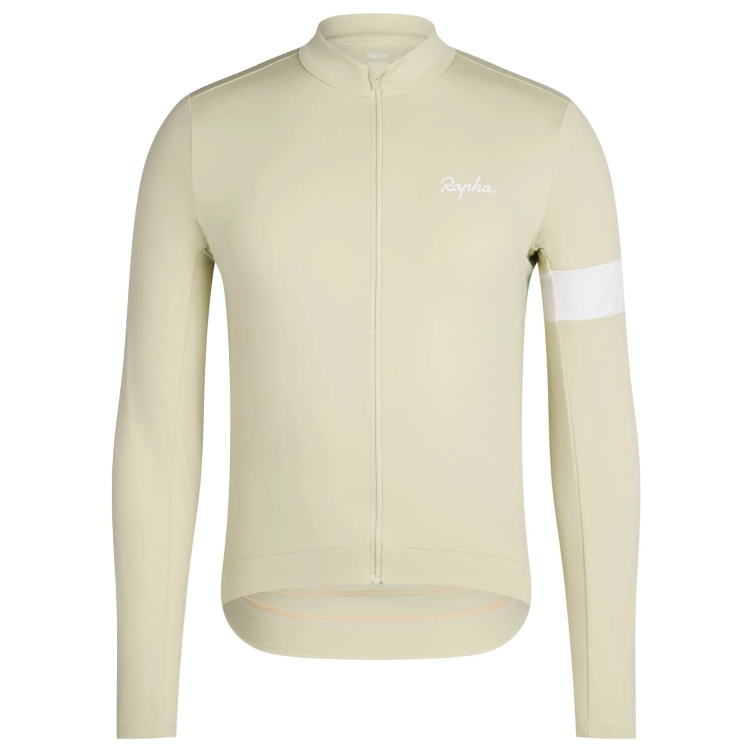 Фланелка с дълъг ръкав за колоездене Rapha Core Thermal Long Sleeve Jersey Cycling jersey - Hay / White