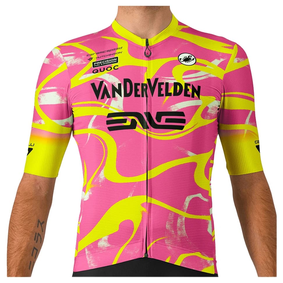Мъжка фланелка с къс ръкав за колоездене Castelli Espresso Jersey Cycling jersey - Didi / Sponsor