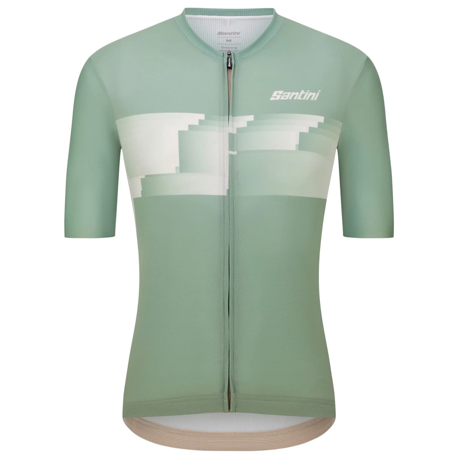 Мъжка фланелка с къс ръкав за колоездене Santini Verve S/S Jersey Cycling jersey - Verde Salvia