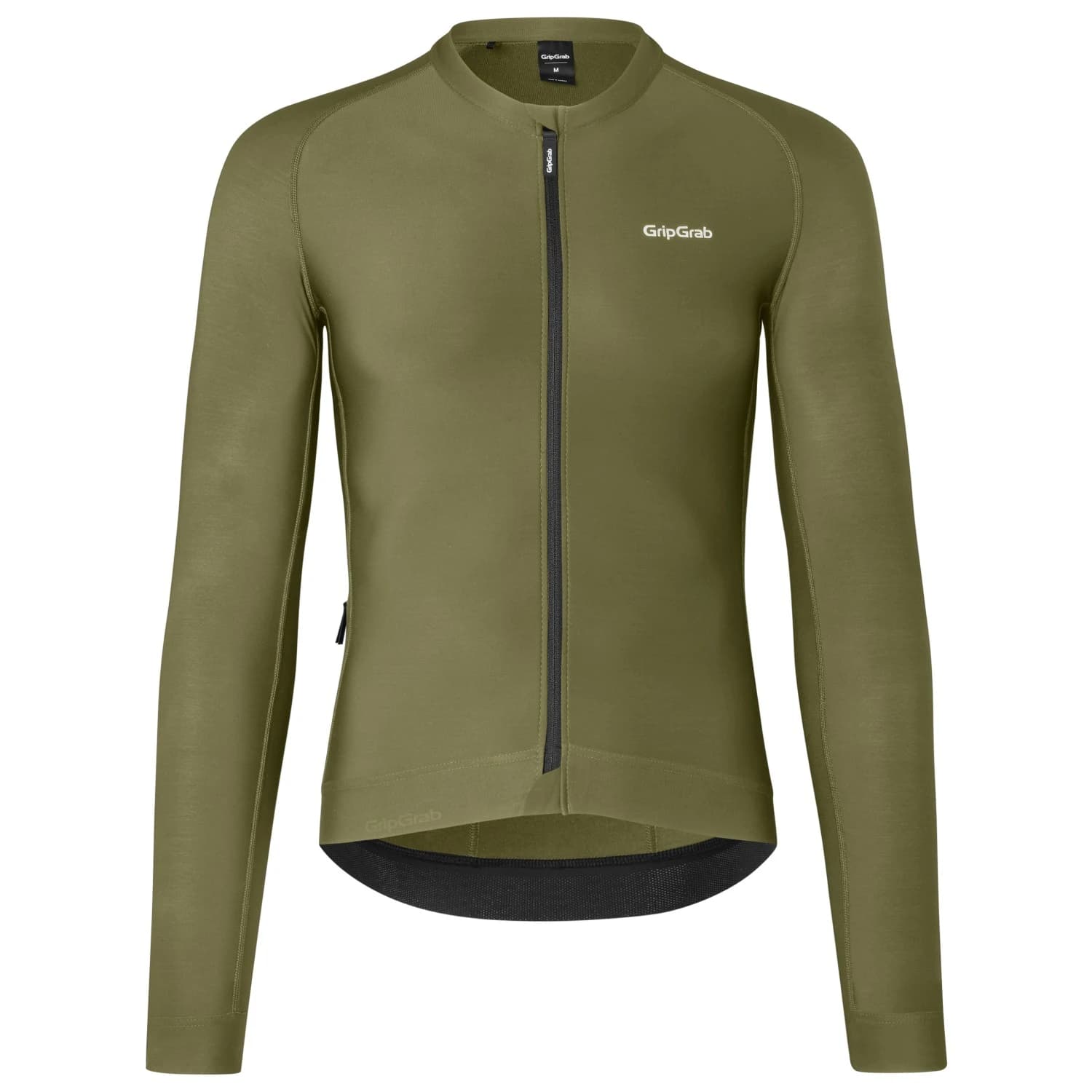 Мъжка фланелка с къс ръкав за колоездене GripGrab PACR Long Sleeve Jersey Cycling jersey - Olive Green