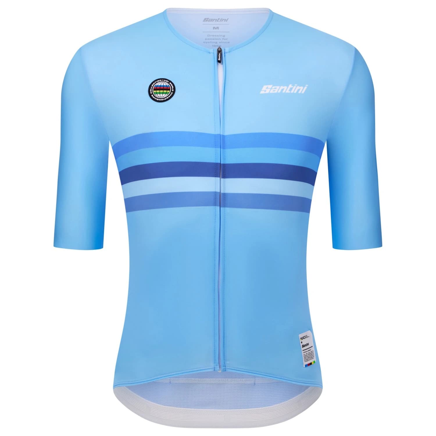 Фланелка с къс ръкав за колоездене Santini UCI World Champion Jersey Cycling jersey - Belgium