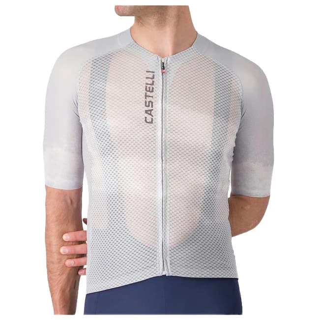 Мъжка фланелка с къс ръкав за колоездене Castelli Climber's A/C Jersey Cycling jersey - Silver Gray / Smoky Gray