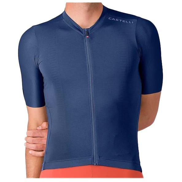 Мъжка фланелка с къс ръкав за колоездене Castelli Espresso 2 Jersey Cycling jersey - Belgian Blue