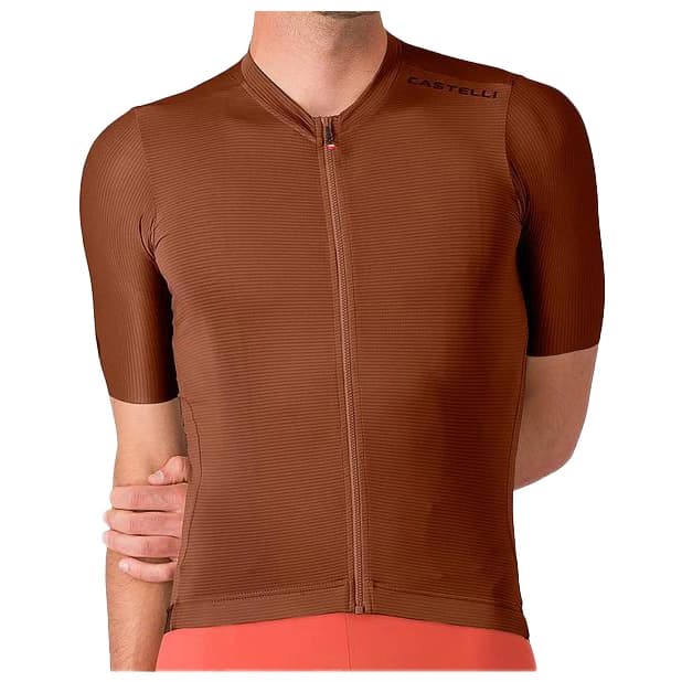 Мъжка фланелка с къс ръкав за колоездене Castelli Espresso 2 Jersey Cycling jersey - Deep Mocha