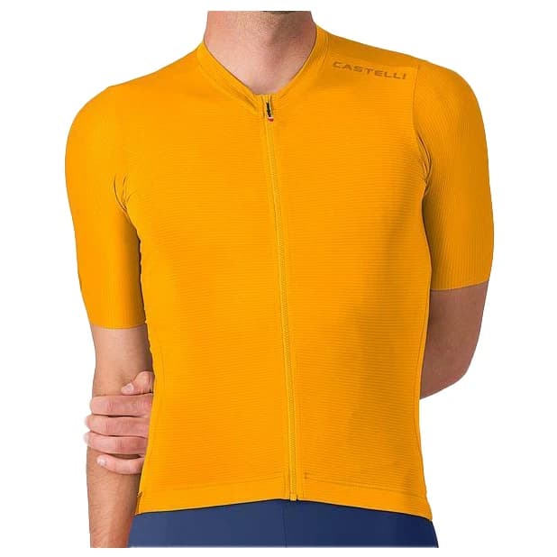 Мъжка фланелка с къс ръкав за колоездене Castelli Espresso 2 Jersey Cycling jersey - Vivid Orange
