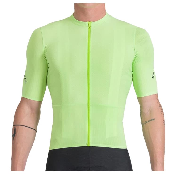 Мъжка фланелка с къс ръкав за колоездене Sportful Hyperepic Jersey Cycling jersey - Electric Aloe