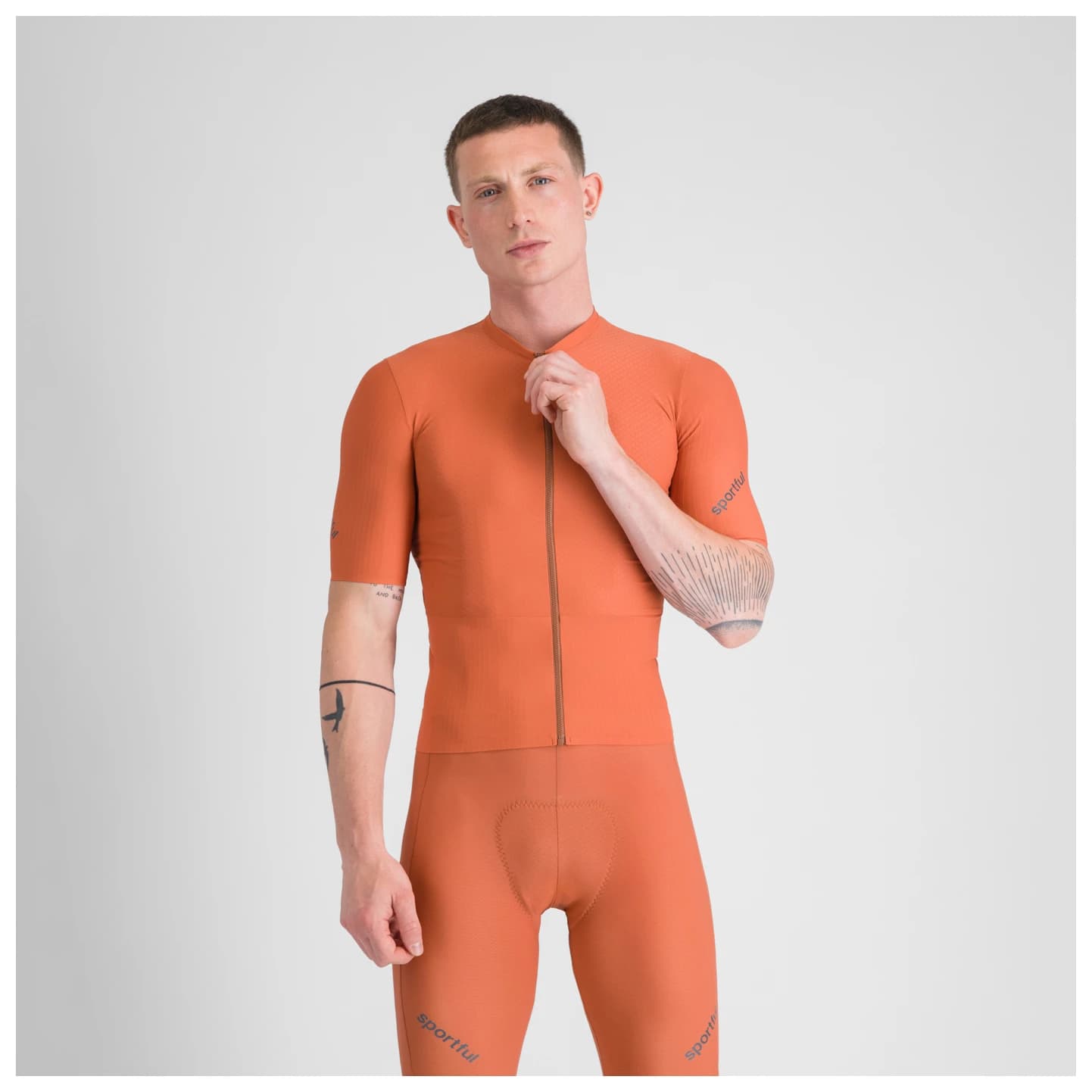 Мъжка фланелка с къс ръкав за колоездене Sportful Hyperepic Jersey Cycling jersey - Sienna Glow