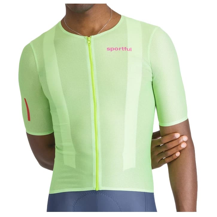 Мъжка фланелка с къс ръкав за колоездене Sportful Light 2 Jersey Cycling jersey - Electric Aloe