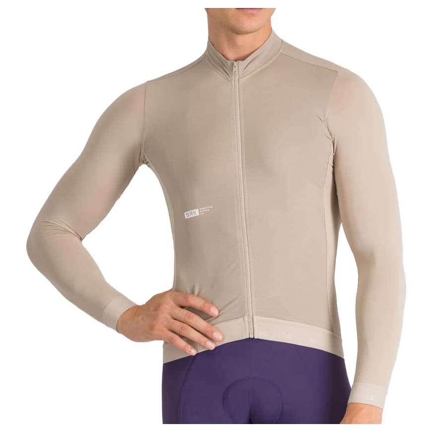 Мъжка фланелка с дълъг ръкав за колоездене Sportful SRK Jersey Long Sleeves Cycling jersey - Sand