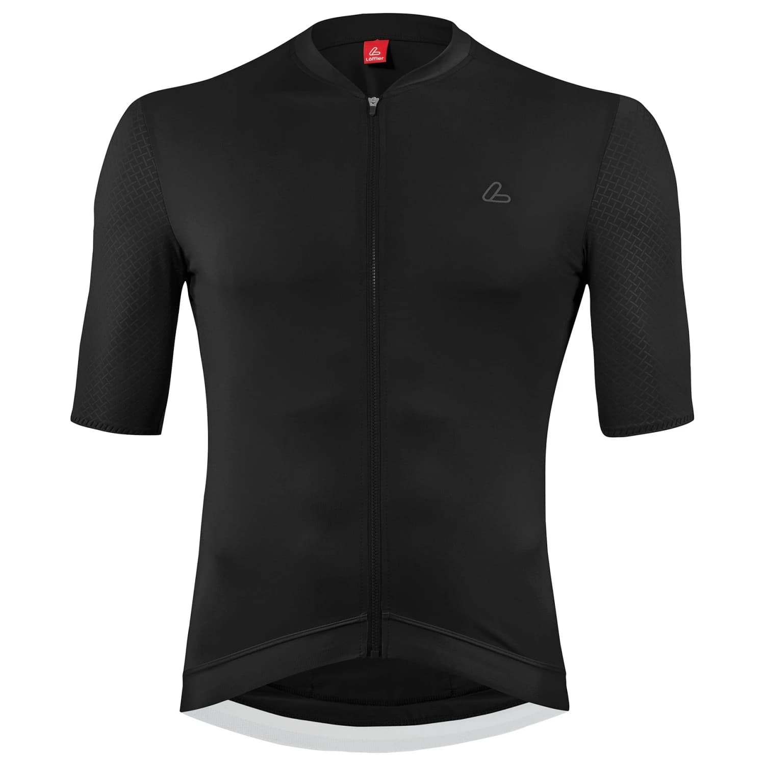 Мъжка фланелка с къс ръкав за колоездене Löffler Bike Jersey Full-Zip Skys Hotbond RF Cycling jersey - Black