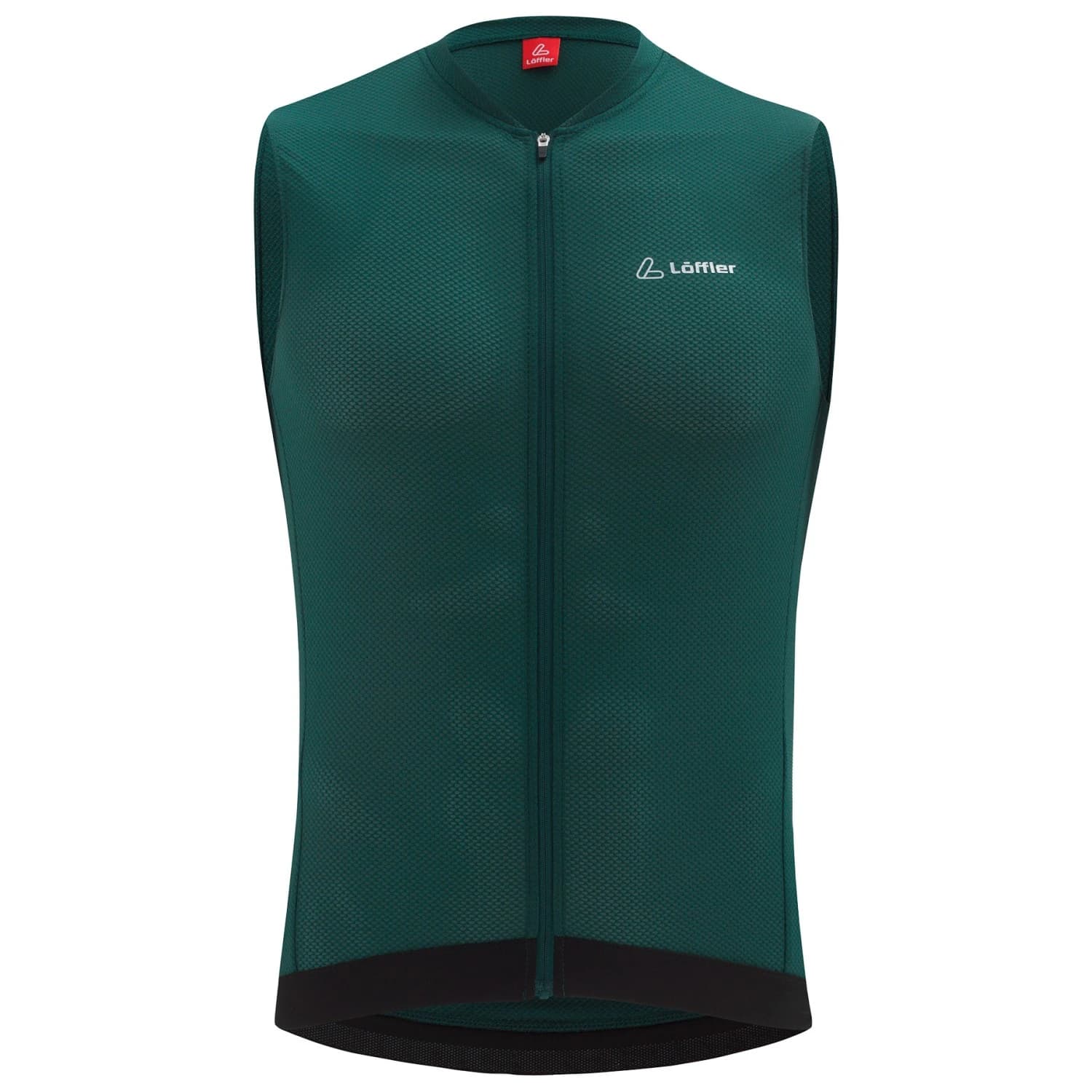 Мъжки потник за колоездене Löffler Bike Sleeveless Jersey Full-Zip Vent Mid Cycling singlet - Forest