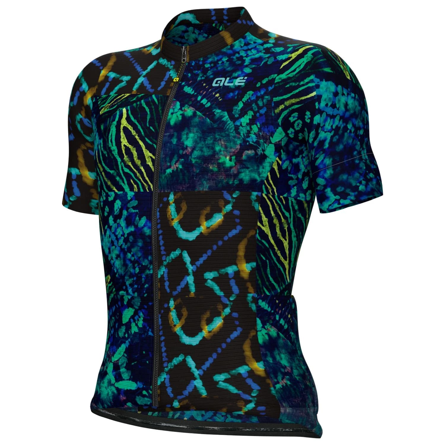 Мъжка фланелка с къс ръкав за колоездене Alé Pragma Caraibi S/S Jersey Cycling jersey - Black