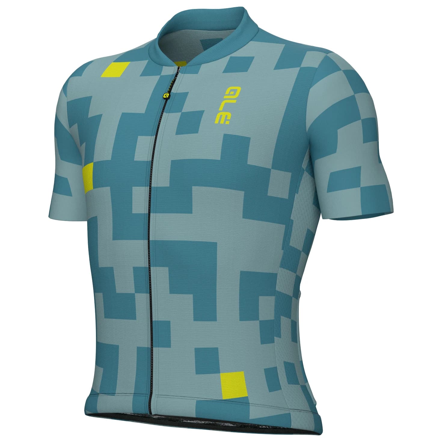 Мъжка фланелка с къс ръкав за колоездене Alé Pragma Pixel S/S Jersey Cycling jersey - Ash Grey