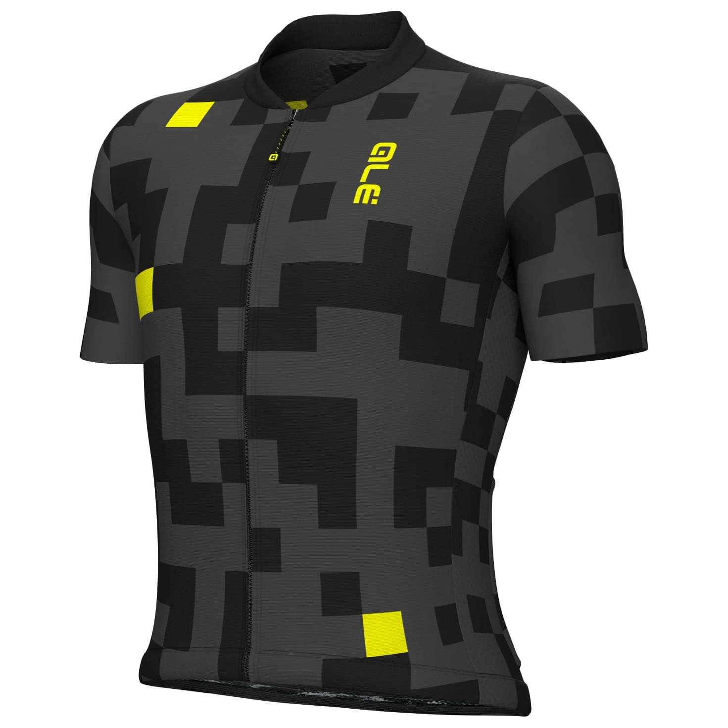 Мъжка фланелка с къс ръкав за колоездене Alé Pragma Pixel S/S Jersey Cycling jersey - Black