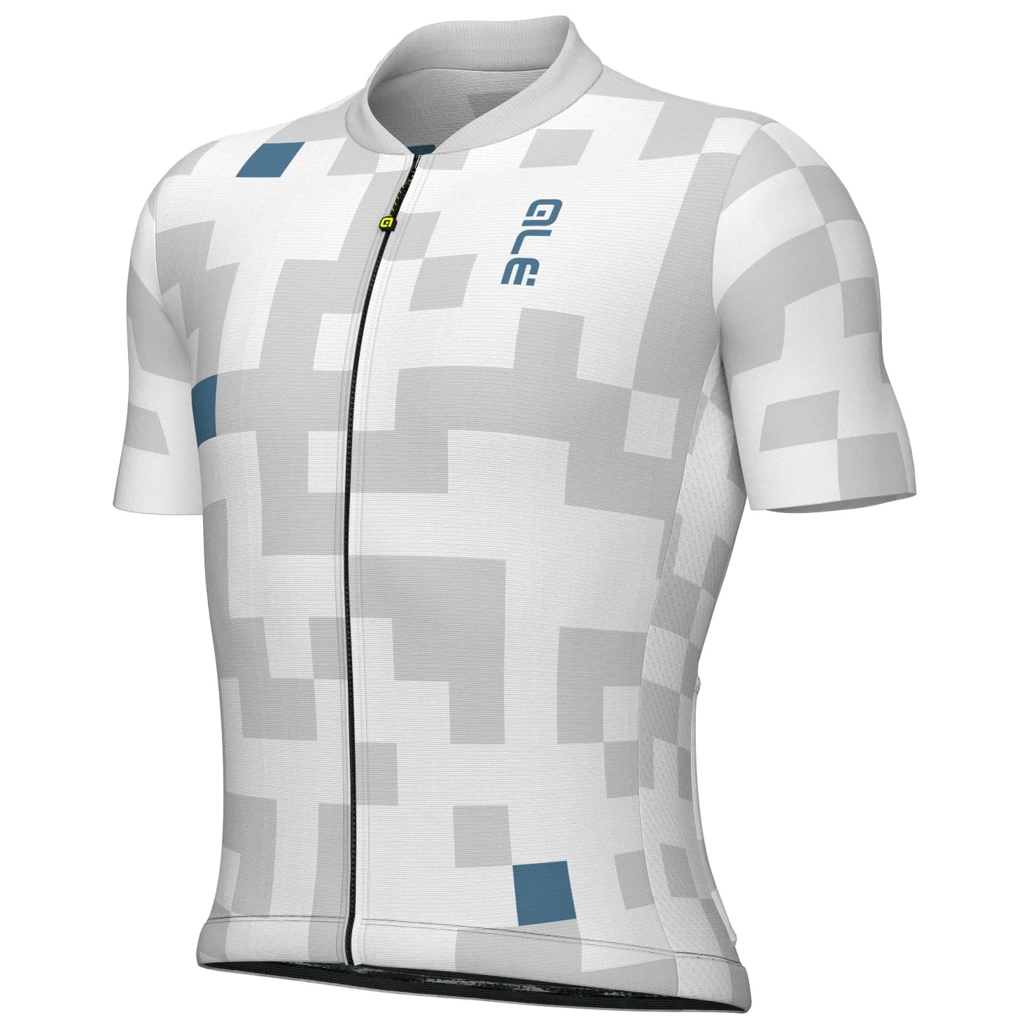 Мъжка фланелка с къс ръкав за колоездене Alé Pragma Pixel S/S Jersey Cycling jersey - White