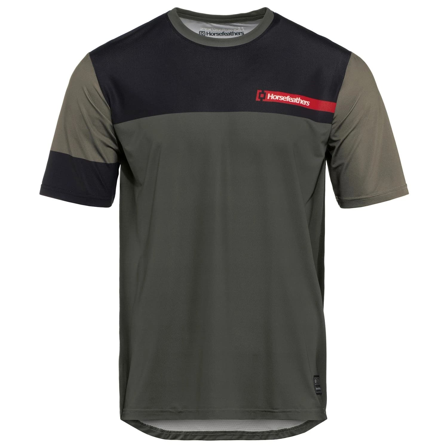 Мъжка фланелка с къс ръкав за колоездене Horsefeathers Quantum Bike Jersey Cycling jersey - Chimera / Walnut