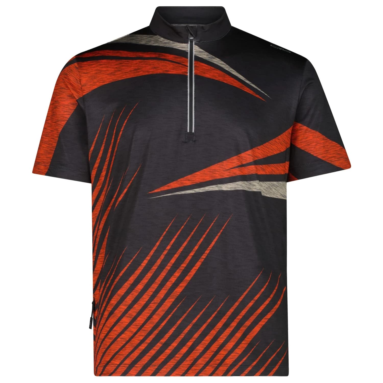Мъжка фланелка с къс ръкав за колоездене Cmp Half Zip T-Shirt Cycling jersey - Antracite / Orange