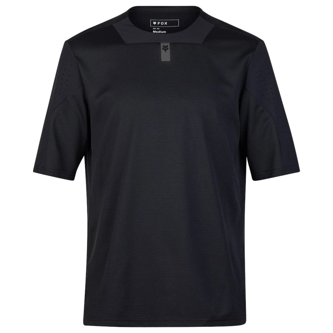 Мъжка фланелка с къс ръкав за колоездене FOX Racing Defend S/S Jersey Cycling jersey - Black