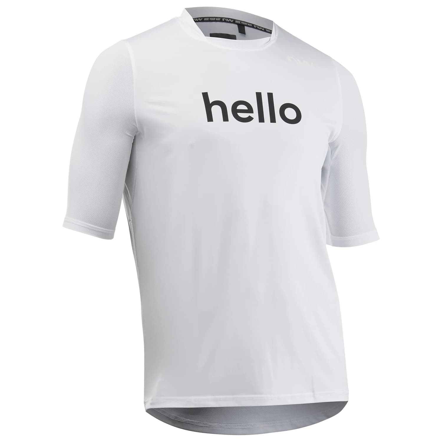 Мъжка фланелка с дълъг ръкав за колоездене Northwave Bomb Hello Goodbye Jersey Long Sleeve Cycling jersey - White
