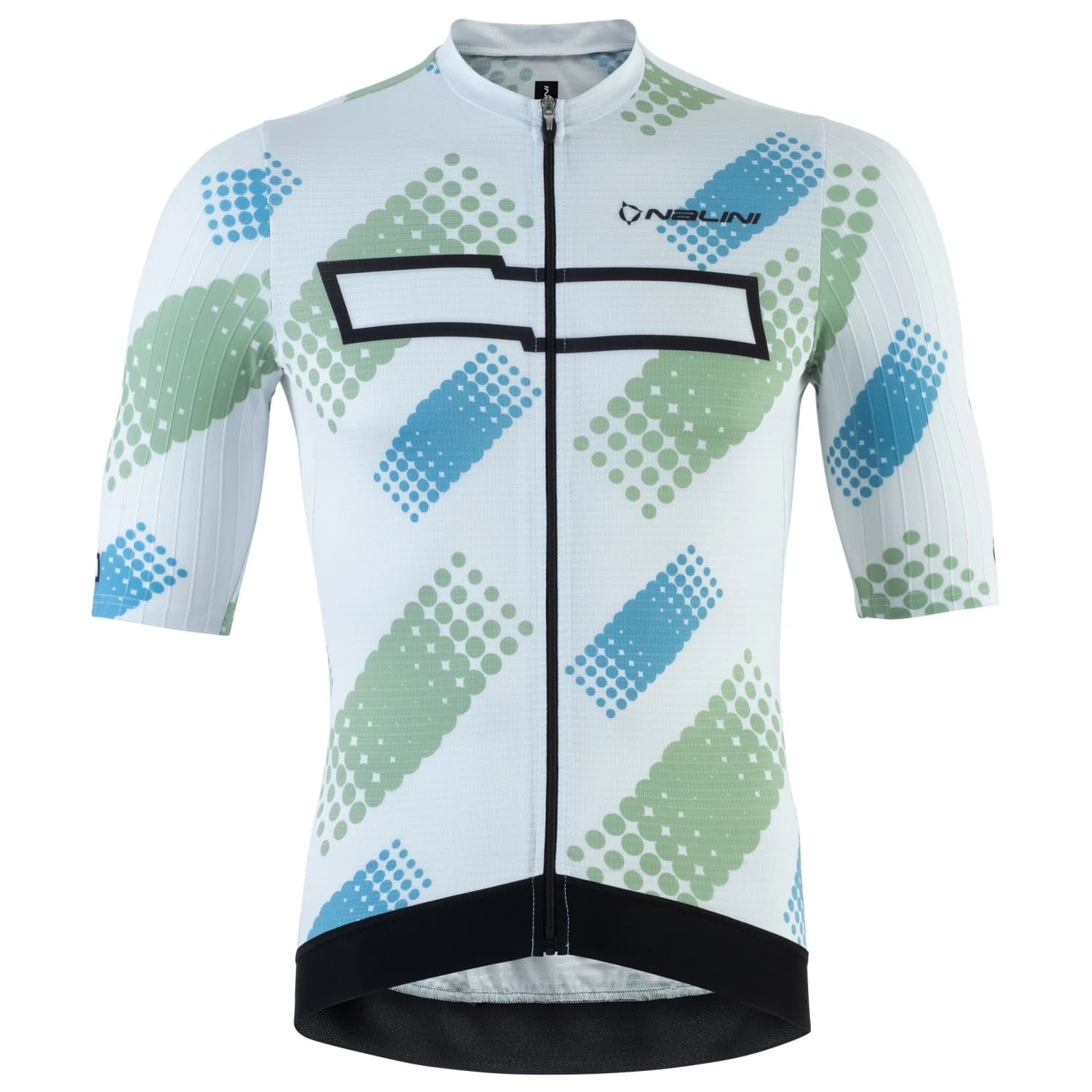 Мъжка фланелка с къс ръкав за колоездене Nalini Harlem Jersey Cycling jersey - White