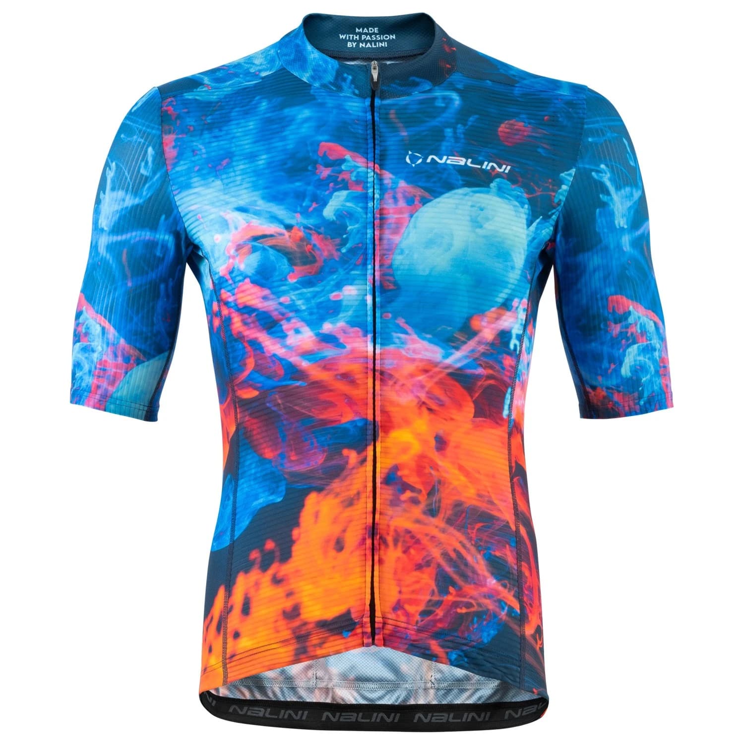 Мъжка фланелка с къс ръкав за колоездене Nalini Liquid Jersey Cycling jersey - Red And Blue