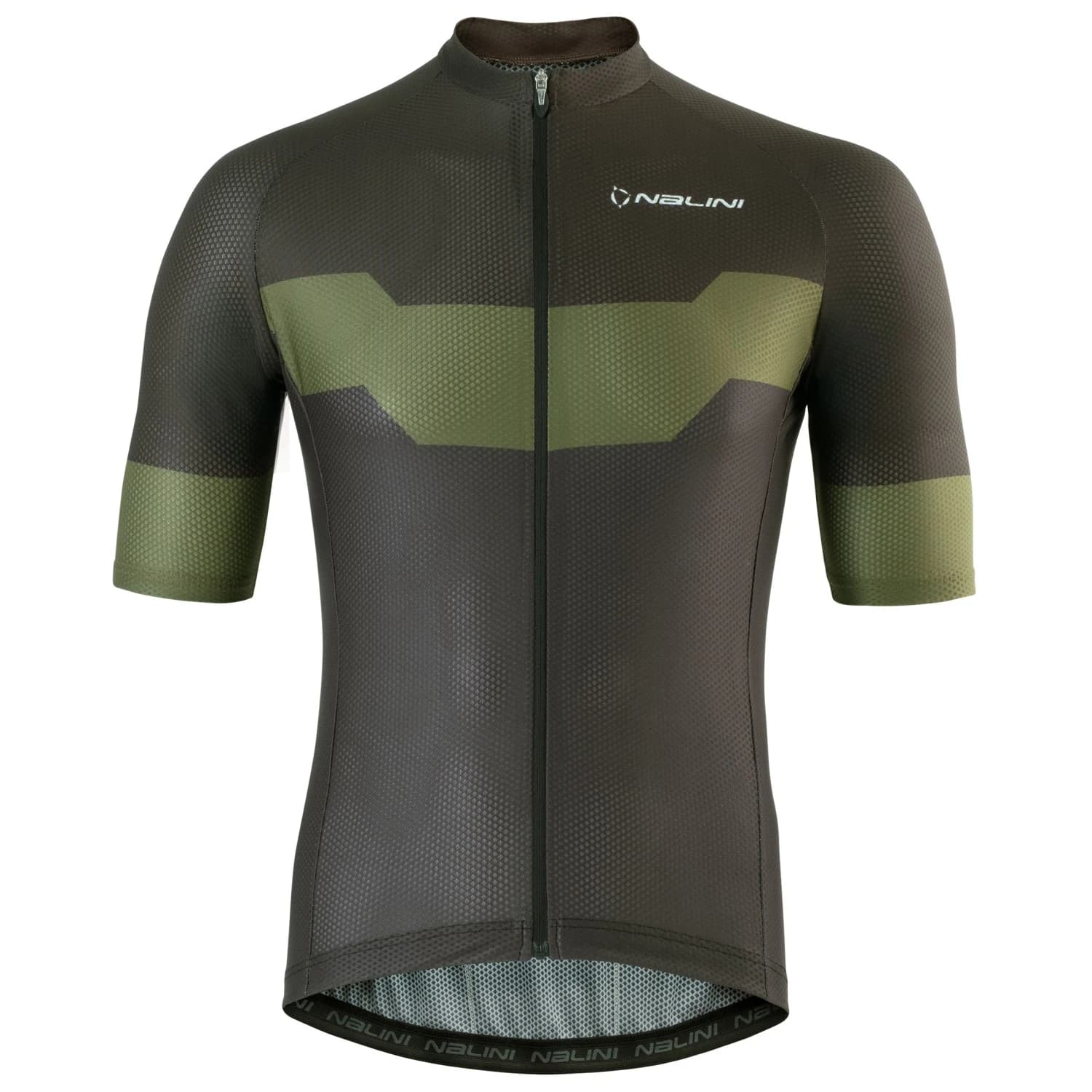 Мъжка фланелка с къс ръкав за колоездене Nalini MTB Zip Jersey Cycling jersey - Green Forest