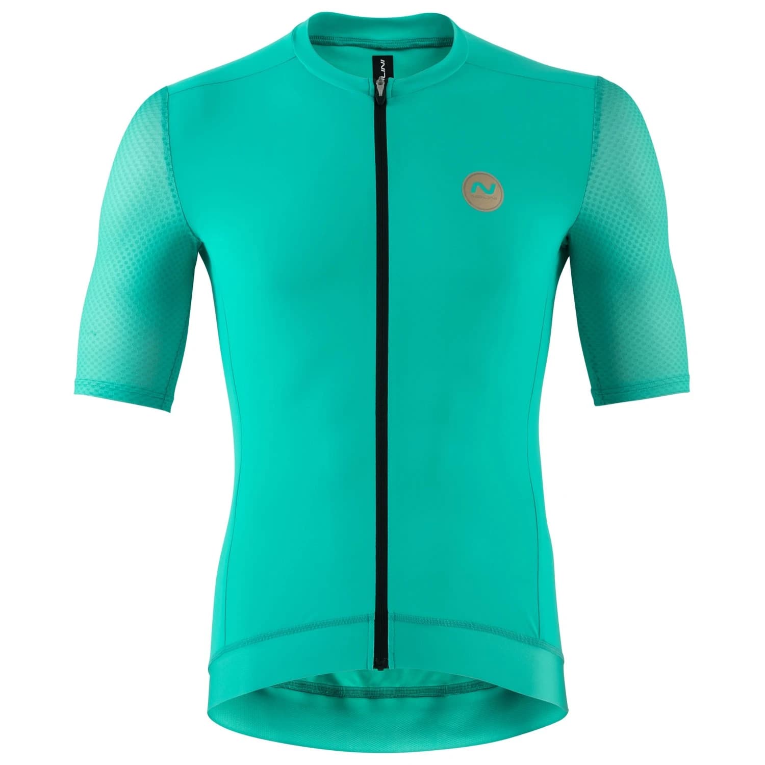 Мъжка фланелка с къс ръкав за колоездене Nalini Pure Gold Jersey Cycling jersey - Tourquaise
