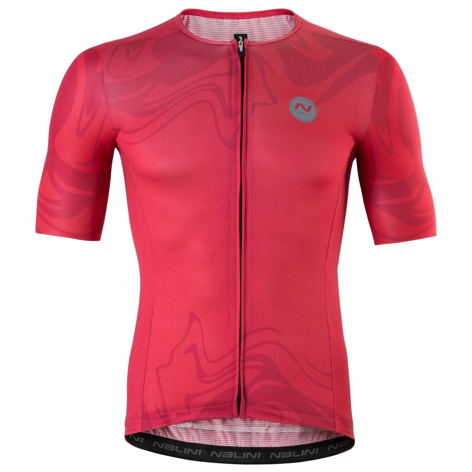 Мъжка фланелка с къс ръкав за колоездене Nalini Pure Silver Jersey Cycling jersey - Cherry