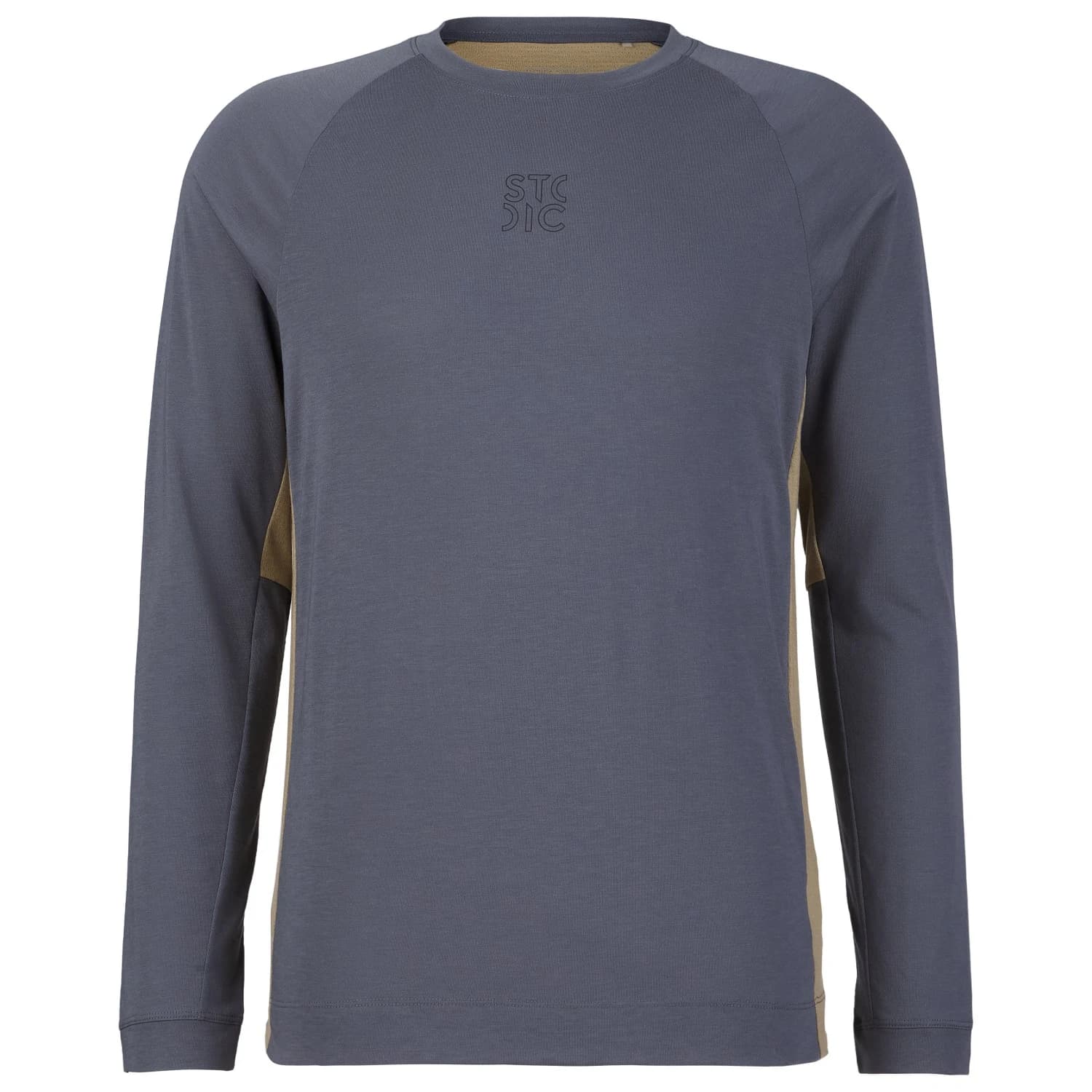 Мъжка фланелка с дълъг ръкав за колоездене Stoic PerformanceMerino LofsdalenSt. MTB L/S Cycling jersey - Ink Grey / Silent Green