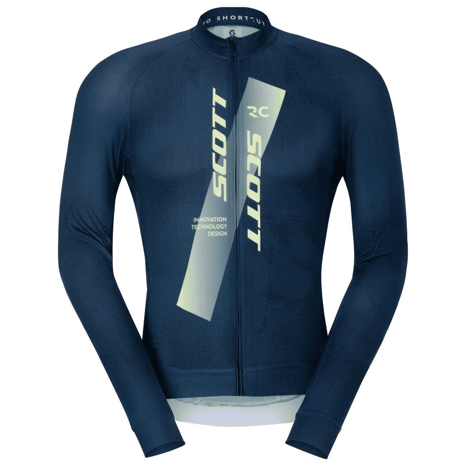 Мъжка фланелка с дълъг ръкав за колоездене Scott Jersey Rc Pro L/S Cycling jersey - Dark Blue / Acid Yellow