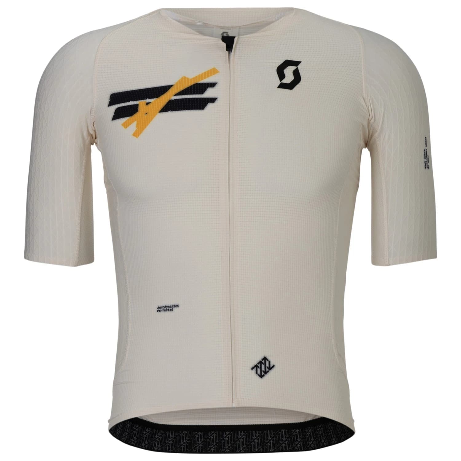 Мъжка фланелка с къс ръкав за колоездене Scott Jersey Ultd Aero S/S Cycling jersey - Cotton White