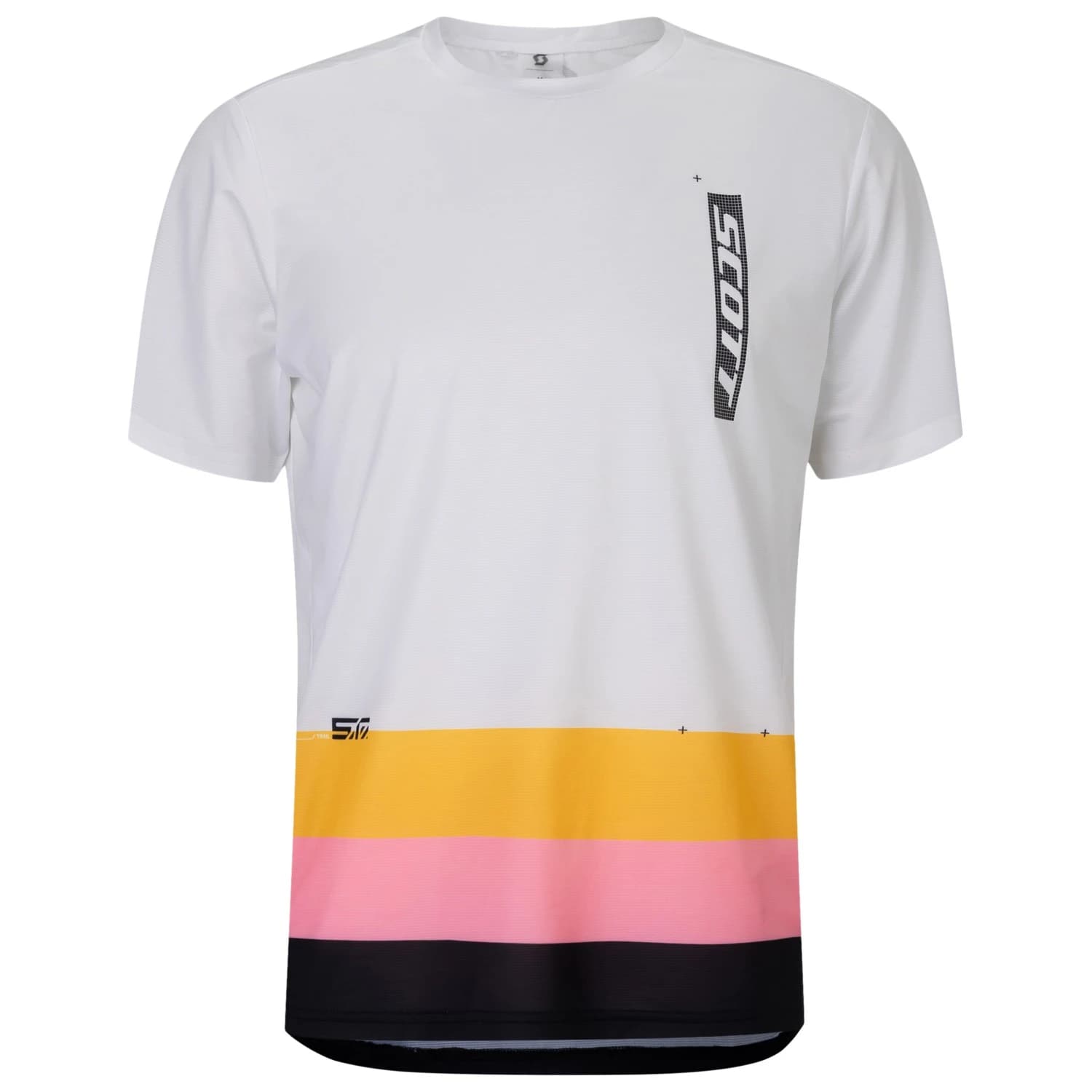 Мъжка фланелка с къс ръкав за колоездене Scott Tee Tuned Sl S/S Cycling jersey - White