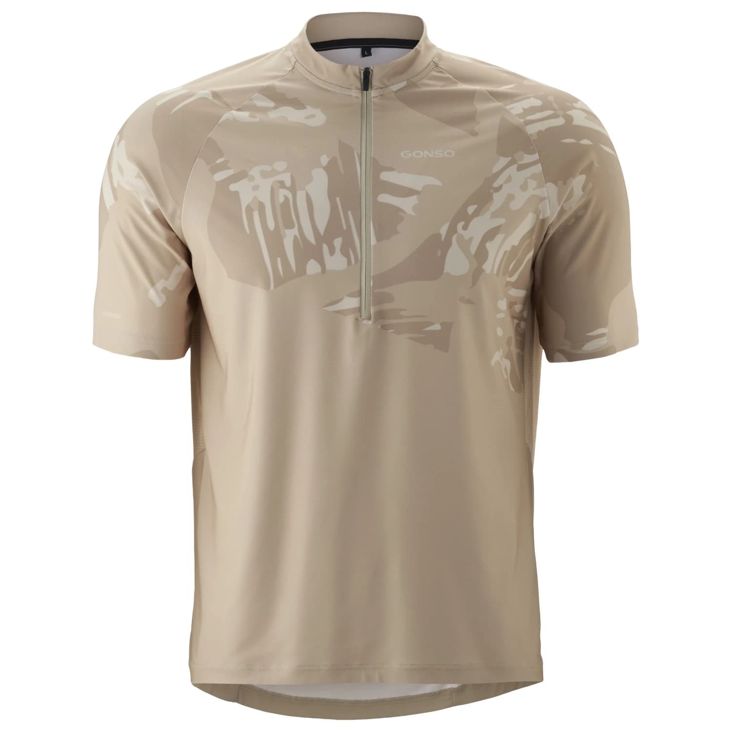 Мъжка фланелка с къс ръкав за колоездене Gonso Adventure Jersey 3/4 Zip Cycling jersey - Jonesboro Cream