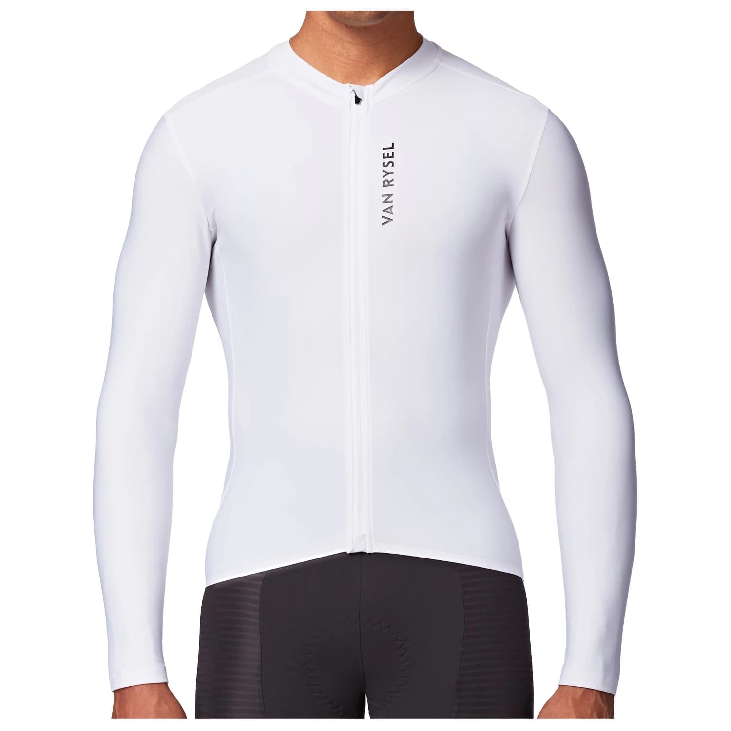 Фланелка с дълъг ръкав за колоездене Van rysel Jersey RCR Long Sleeve Mid Season Cycling jersey - White