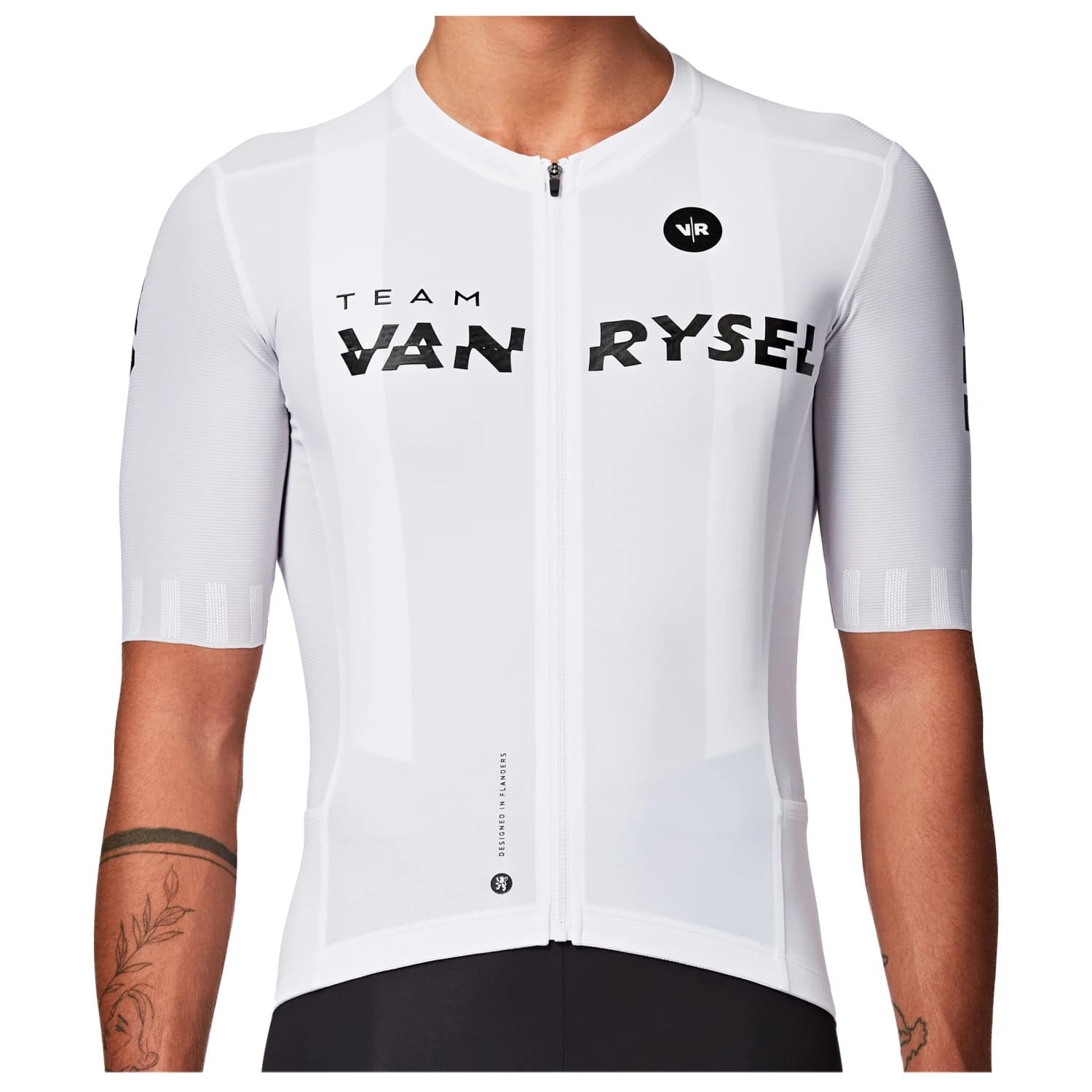 Фланелка с къс ръкав за колоездене Van rysel Jersey RCR Short Sleeve Cycling jersey - White