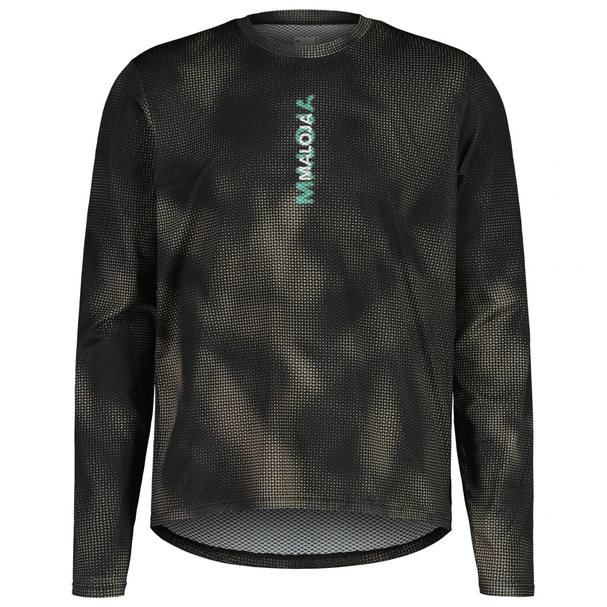 Мъжка фланелка с дълъг ръкав за колоездене Maloja AmerlingM. Cycling jersey - Deep Black Papermountains