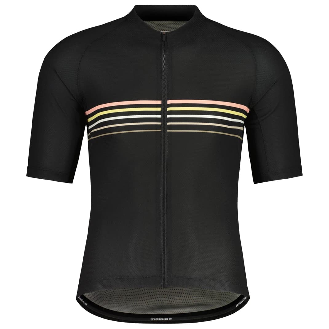Мъжка фланелка с къс ръкав за колоездене Maloja ZengaM. Cycling jersey - Deep Black