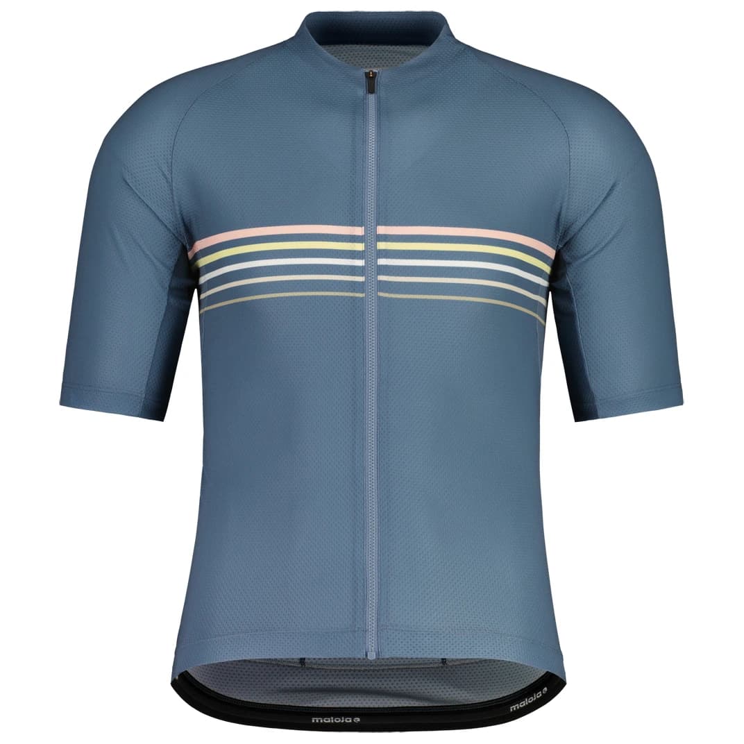Мъжка фланелка с къс ръкав за колоездене Maloja ZengaM. Cycling jersey - Dusty Blue