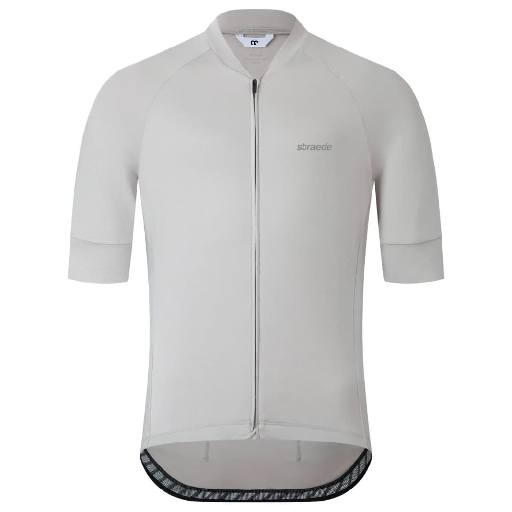 Мъжка фланелка с къс ръкав за колоездене straede Kaern Jersey Pro Cycling jersey - Pale Grey
