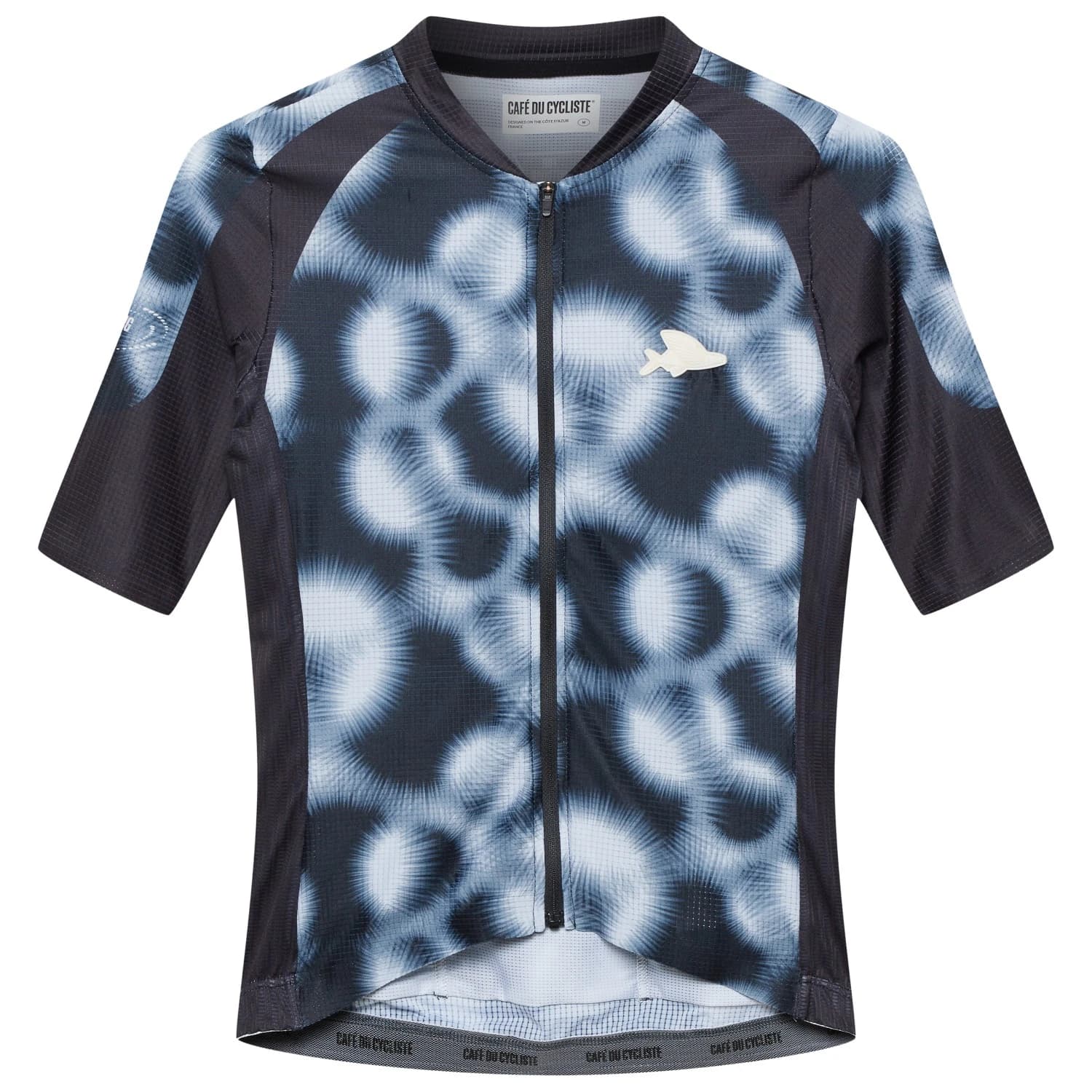 Мъжка фланелка с къс ръкав за колоездене CAFÉ DU CYCLISTE Angeline Cycling jersey - Supersonic Horizon Grey