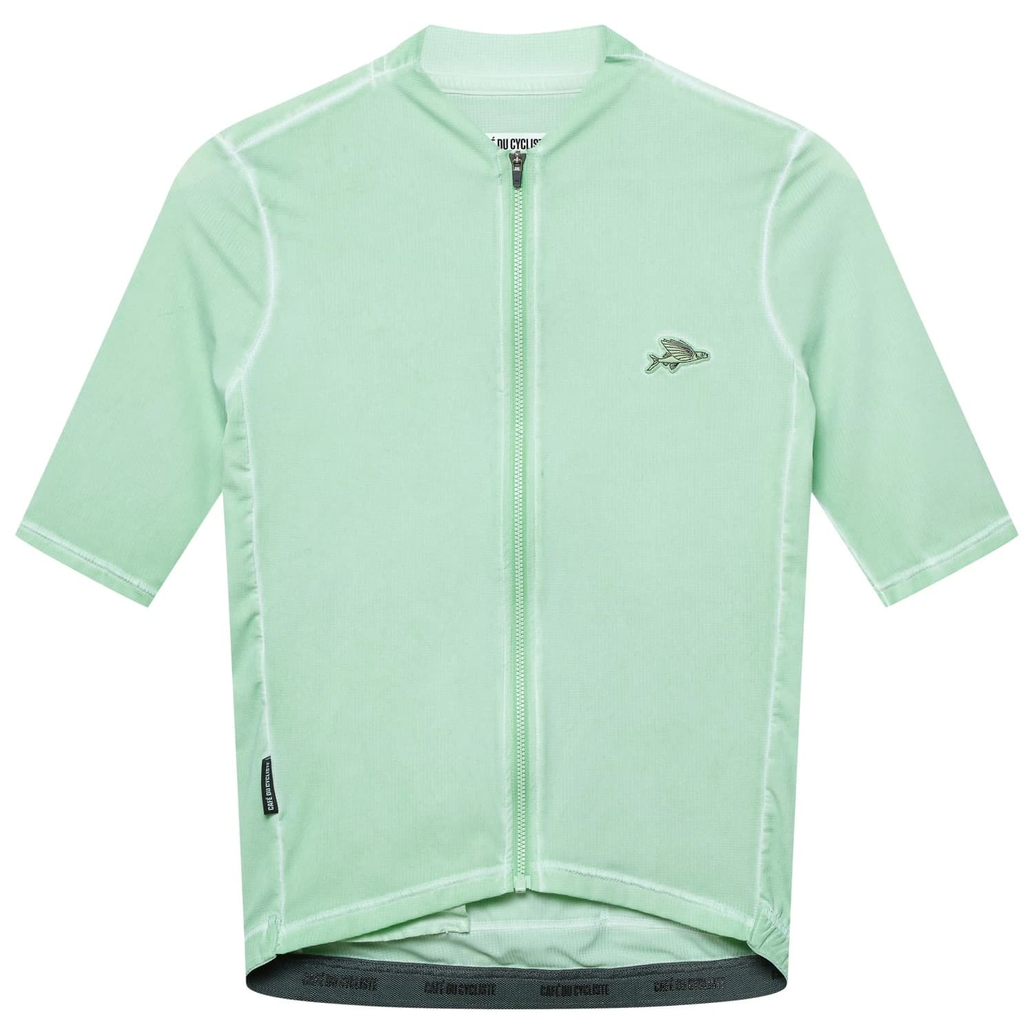 Мъжка фланелка с къс ръкав за колоездене CAFÉ DU CYCLISTE Laurette Cycling jersey - Cold Dye Jadeite