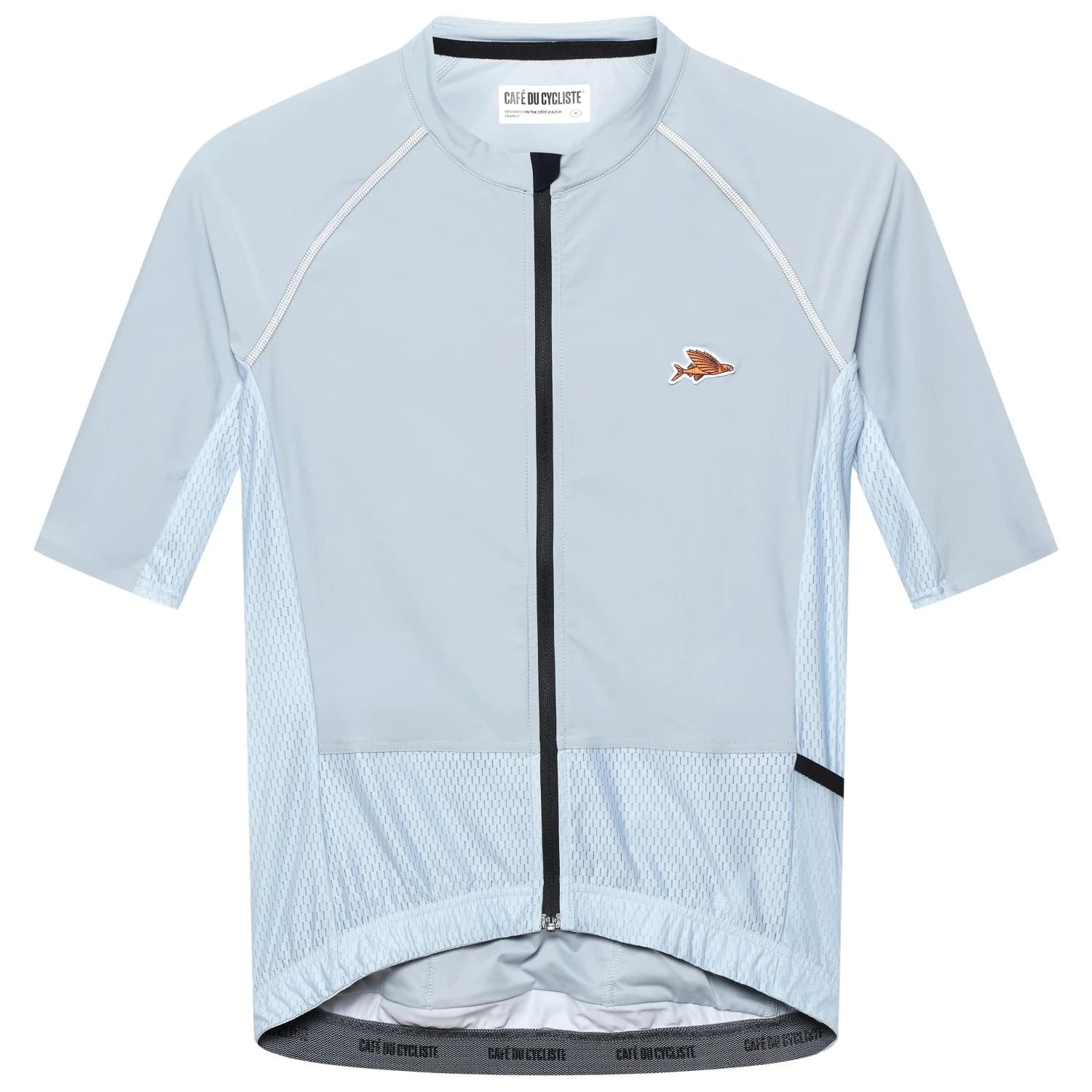 Мъжка фланелка с къс ръкав за колоездене CAFÉ DU CYCLISTE Magda Cycling jersey - Horizon Grey