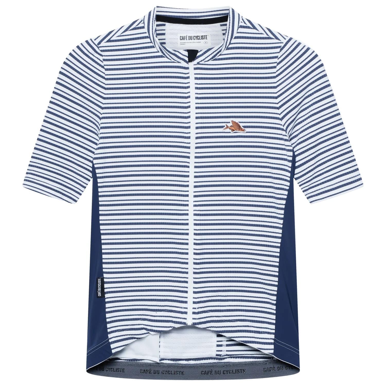 Мъжка фланелка с къс ръкав за колоездене CAFÉ DU CYCLISTE Romy Cycling jersey - White Navy
